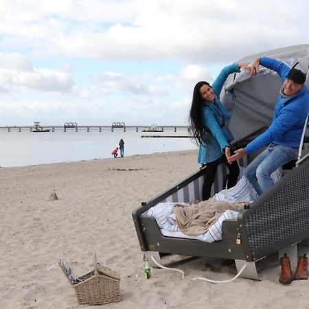 Schlafstrandkorb Nr 2 Kellenhusen Bagian luar foto